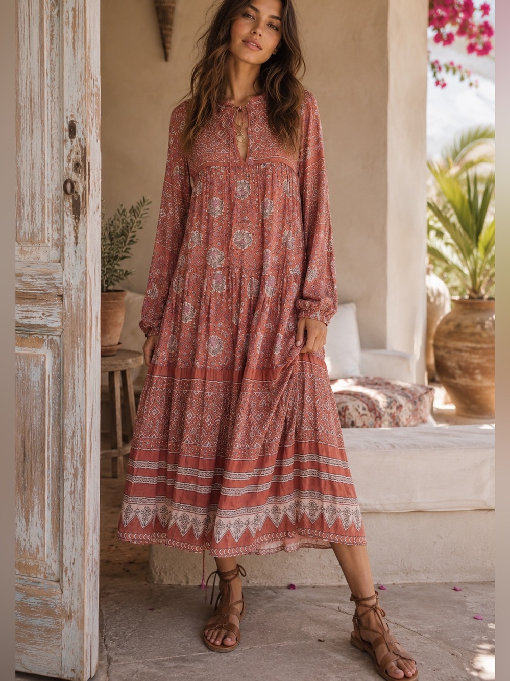 MATTA NY $326 Yamini Booj Dress Rust XS